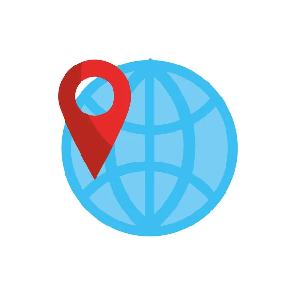 World pointer gps map and navigation — Vettoriale Stock