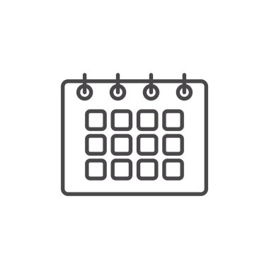 İzole takvim planlayıcı vektör tasarımı