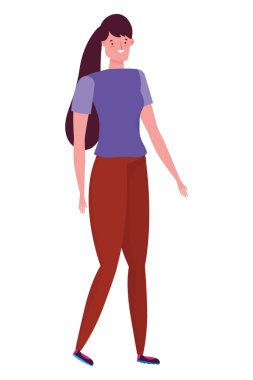 İzole edilmiş Avatar kadın vektör tasarımı