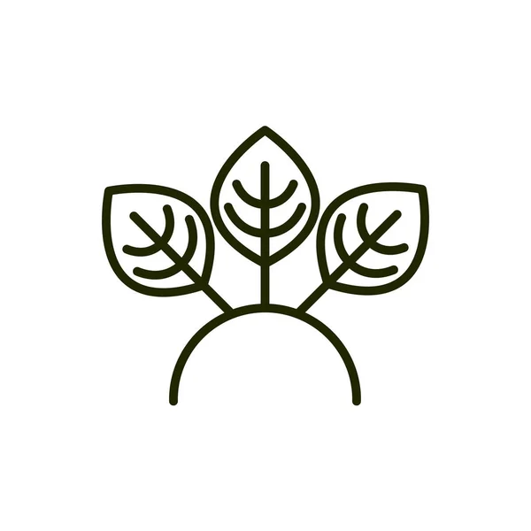 Plant leaves environment ecology line and fill — Vetor de Stock
