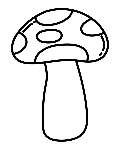 Isolated pointed fungi mushroom design - Stok Vektor