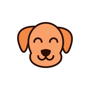 cute face dog animal cartoon icon