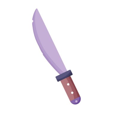 steel machete weapon icon design