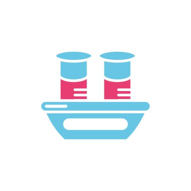 Isolated medical flask flat vector design