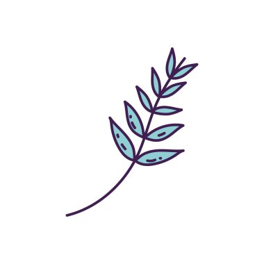 yeşil dal yaprak doğa simgesi bırakır