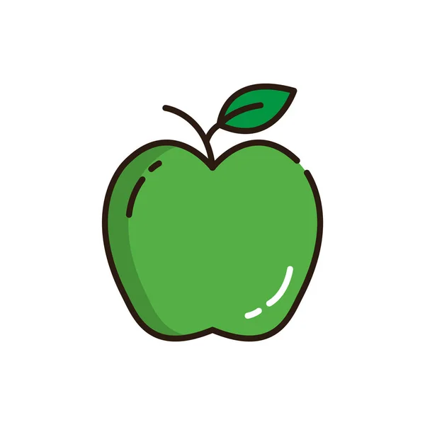 İzole elma ikonu doldurma vektör tasarımı — Stok Vektör