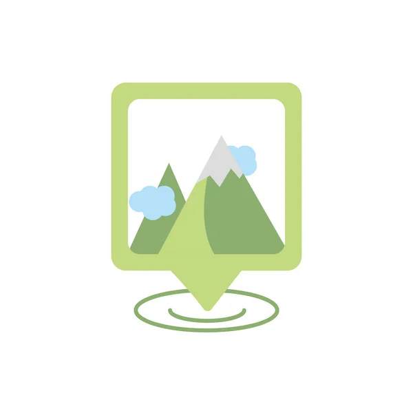 Location mountains gps map and navigation — Vector de stock
