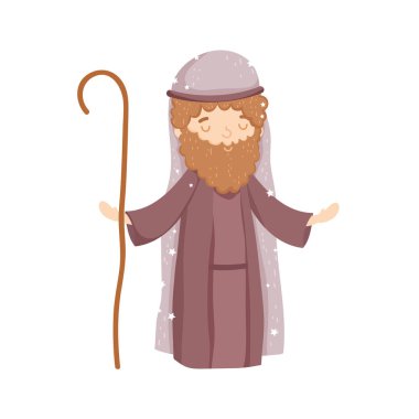 Joseph karakter müdürü İsa 'nın doğumu, mutlu noeller.