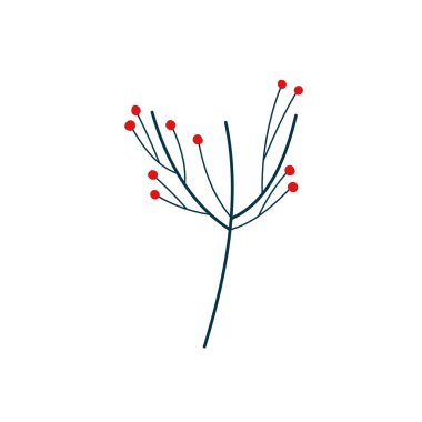 branch berries fruit foliage nature icon