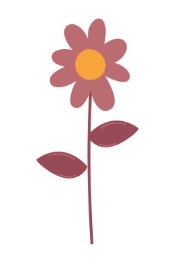 Ayrı çiçek süsü tasarımı vektör çizimi