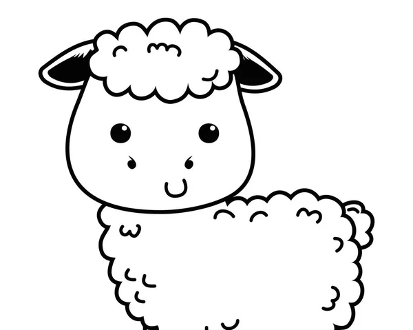 Isolated sheep cartoon vector design — Stock Vector