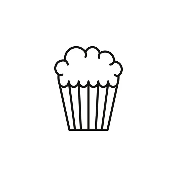 Cupcake sweet and candies icon line — Stockvektor