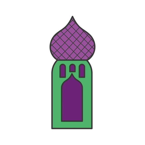 Arabischer Burgturm klassische antike Ikone — Stockvektor