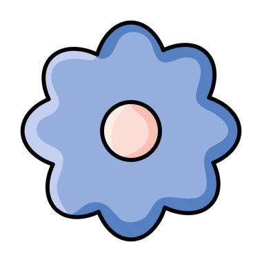 Şirin çiçek bahçesi dekoratif ikonu