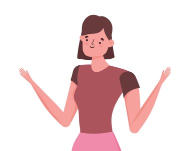 İzole edilmiş Avatar kadın vektör tasarımı