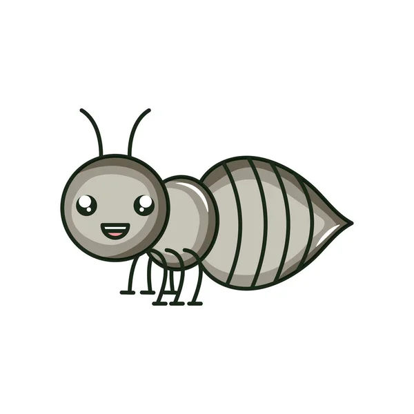 Cute ant insect kawaii character — Vettoriale Stock