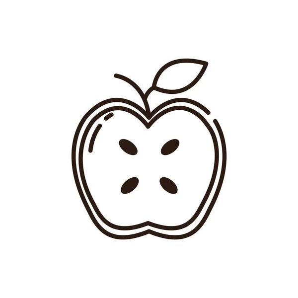Design vetorial isolado da linha de ícones da maçã — Vetor de Stock