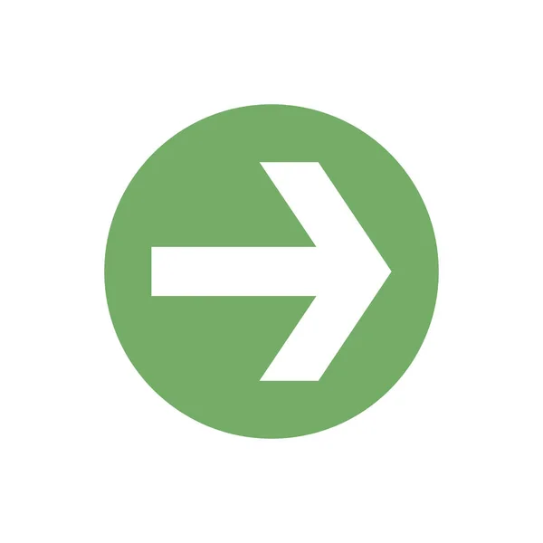 Icon of arrow in color circle — Vetor de Stock