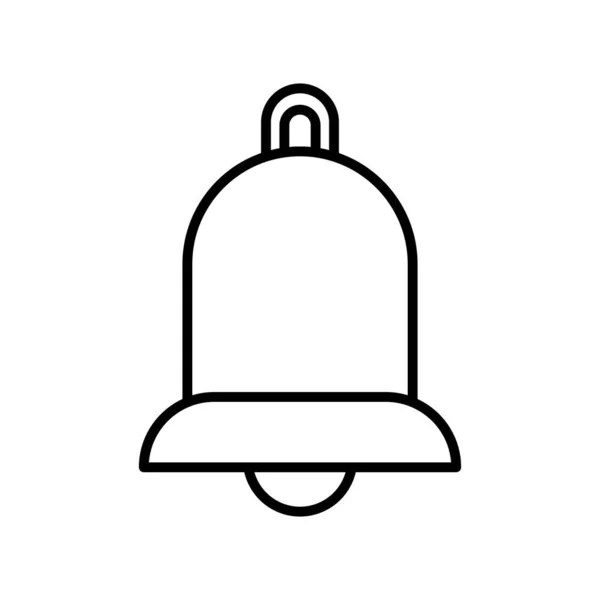 Merry christmas celebration bell decoration icon thick line — Image vectorielle