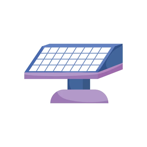 Ecology solar panel alternative power icon — Stock Vector