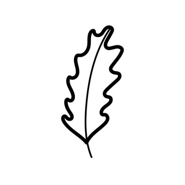 Yaprak yaprağı doğa simgesi beyaz arkaplan kalın çizgi üzerinde