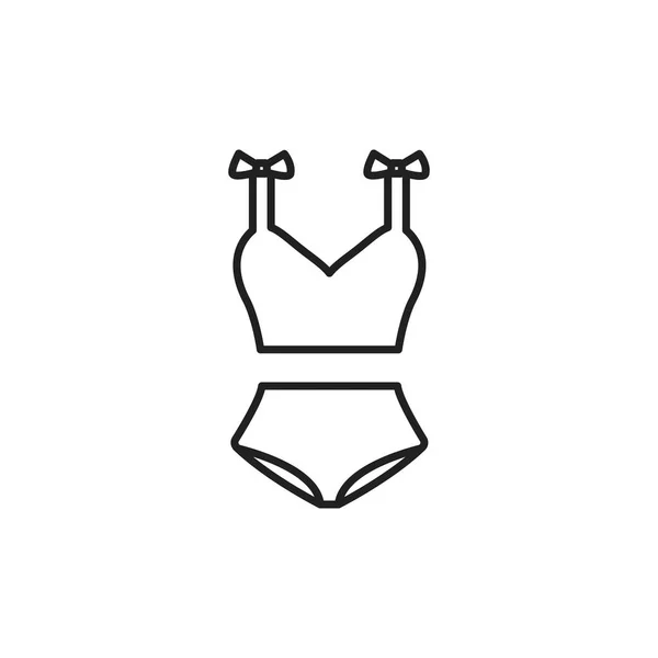 Isolated swimsuit icon line design — стоковый вектор