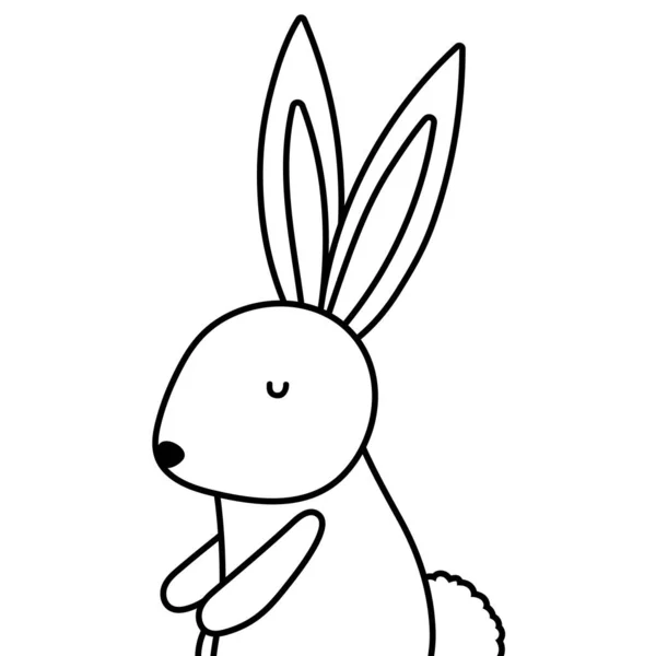 Изолированный вектор кролика — стоковый вектор