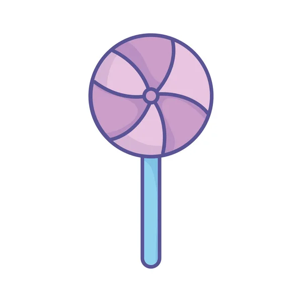 Baby shower swwet lollipop icon — Stock Vector