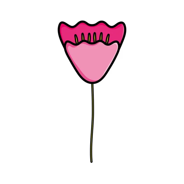 Rosa flor jardín naturaleza icono — Vector de stock