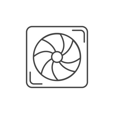 fan aygıtı teknoloji simgesi çizgi tasarımı