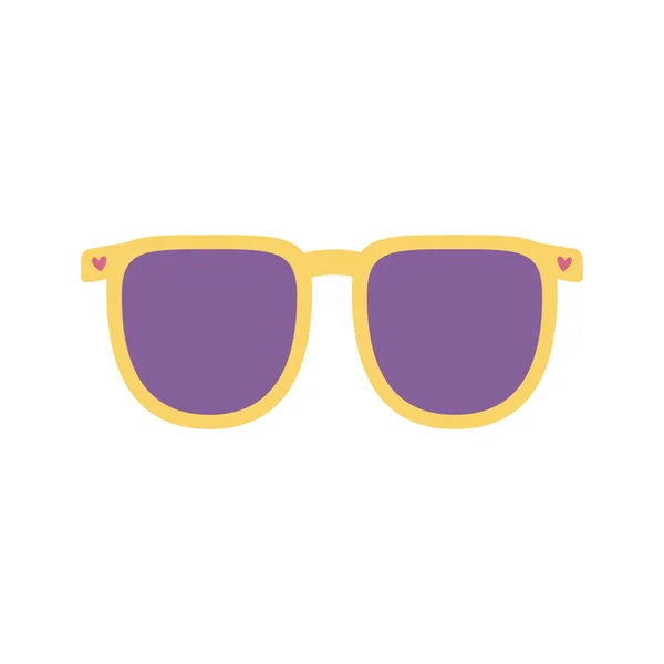 Sunglasses accessory fashion icon on white background — Vector de stock