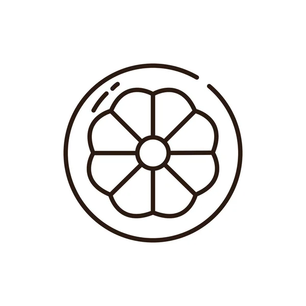 Diseño vectorial de la línea de iconos naranja aislada — Vector de stock