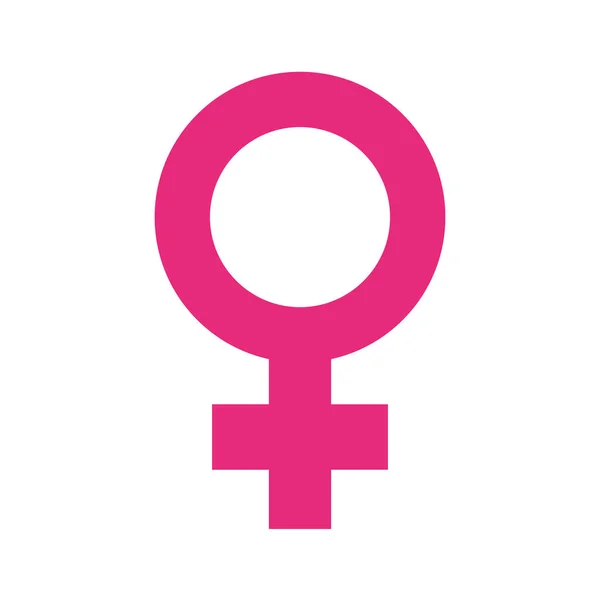 Female gender symbol pop art style — Vetor de Stock