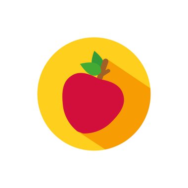 İzole edilmiş elma simgesi blok vektör tasarımı