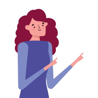 Avatar kadın vektör tasarımı çizimi