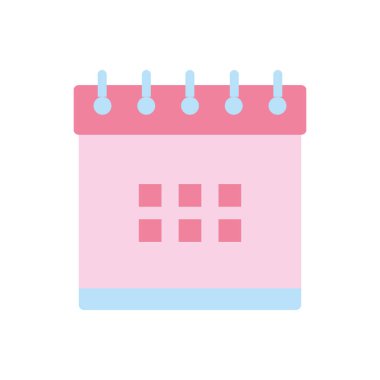 İzole takvim ikon vektör tasarımı