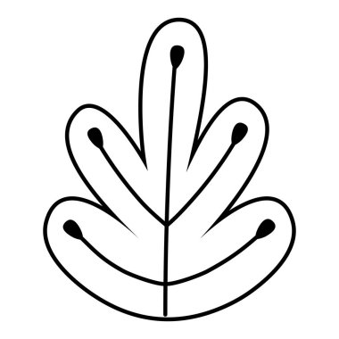 İzole yaprak tasarım vektör illüstrasyon