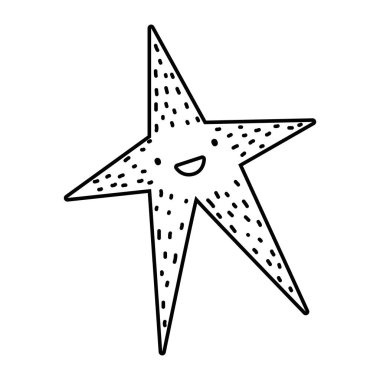 İzole okyanus deniz yıldızı tasarım