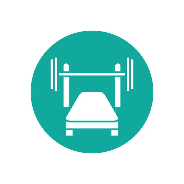 Дизайн иконы веса в спортзале — стоковый вектор