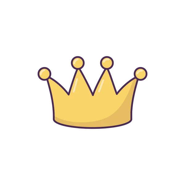 Crown royalty monarchy icon on white background — Stockový vektor