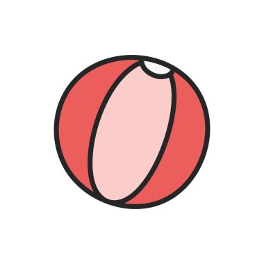 İzole çizgili ve yaz topu tasarımı