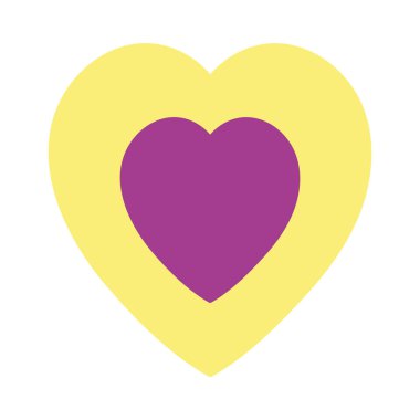 İzole kalp şekli tasarım vektör illüstrasyon