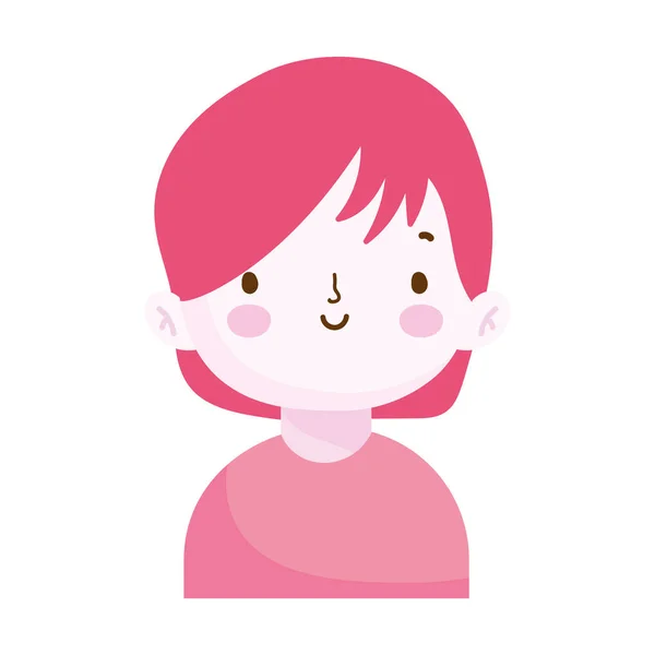 Aranyos kisfiú karakter portré, gyerekek — Stock Vector