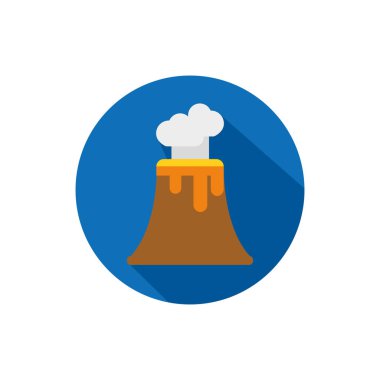 İzole edilmiş volkan ikon blok vektör tasarımı