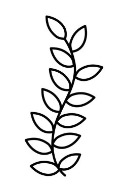 İzole yaprakları tasarım vektör illüstrasyon