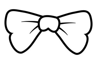 İzole edilmiş papyon vektör tasarımı illüstrasyonu