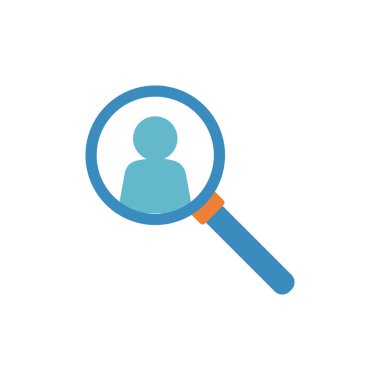 İzole lupe ikon vektör tasarımı