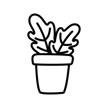 Ot vektör tasarımı içinde izole edilmiş bitki