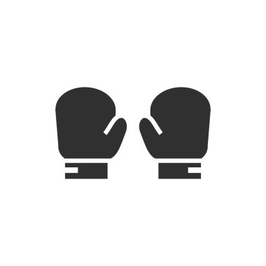 Isolated boxing gloves sport flat vector design