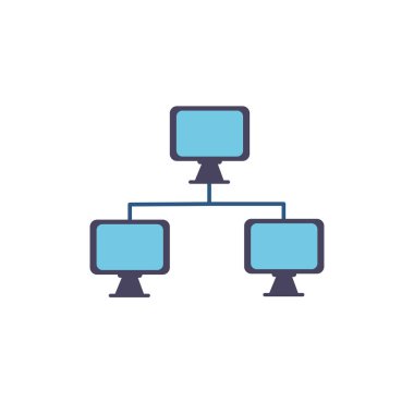 Bilgisayar simgesi düz vektör tasarımı